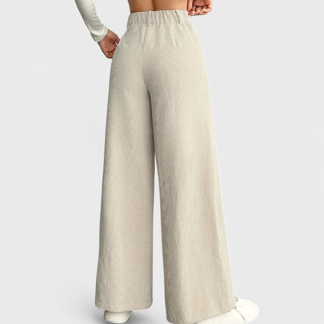 Rida – Pantalones de mujer de cintura alta y pierna ancha