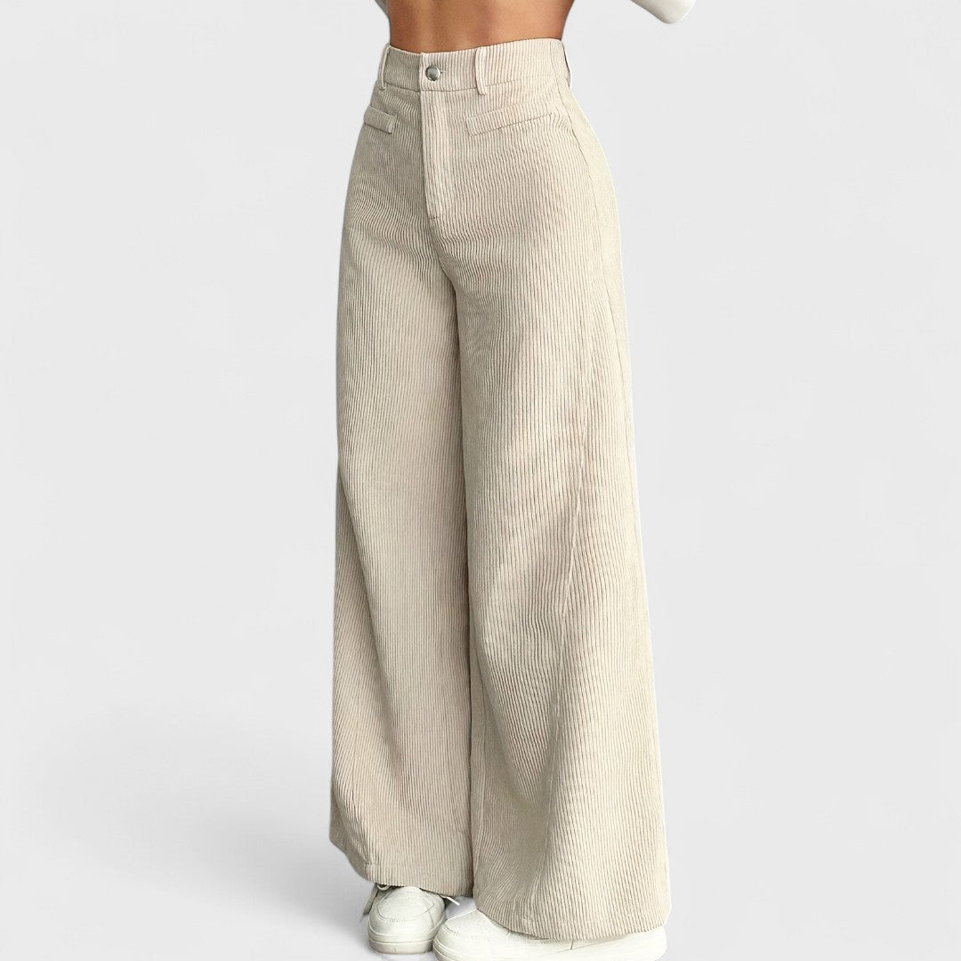 Rida – Pantalones de mujer de cintura alta y pierna ancha
