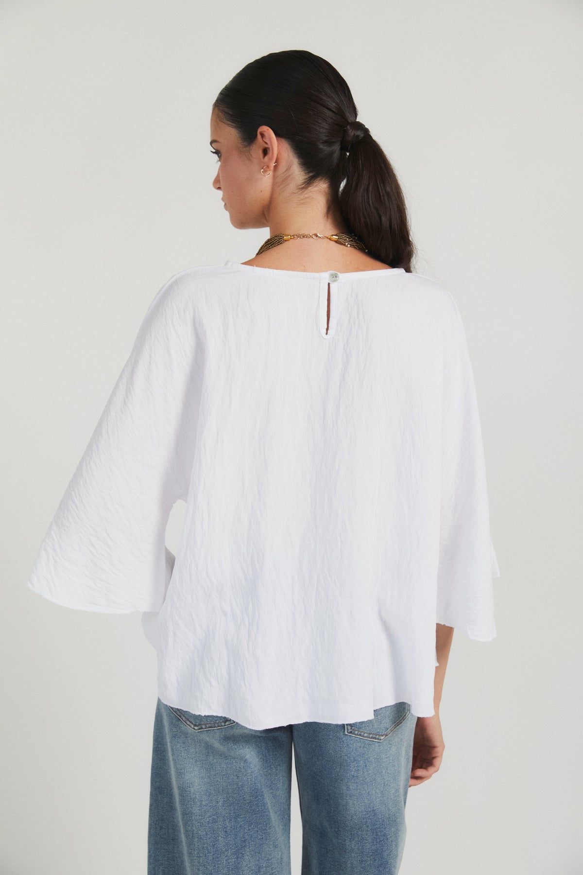 Blusa manga campana blanco