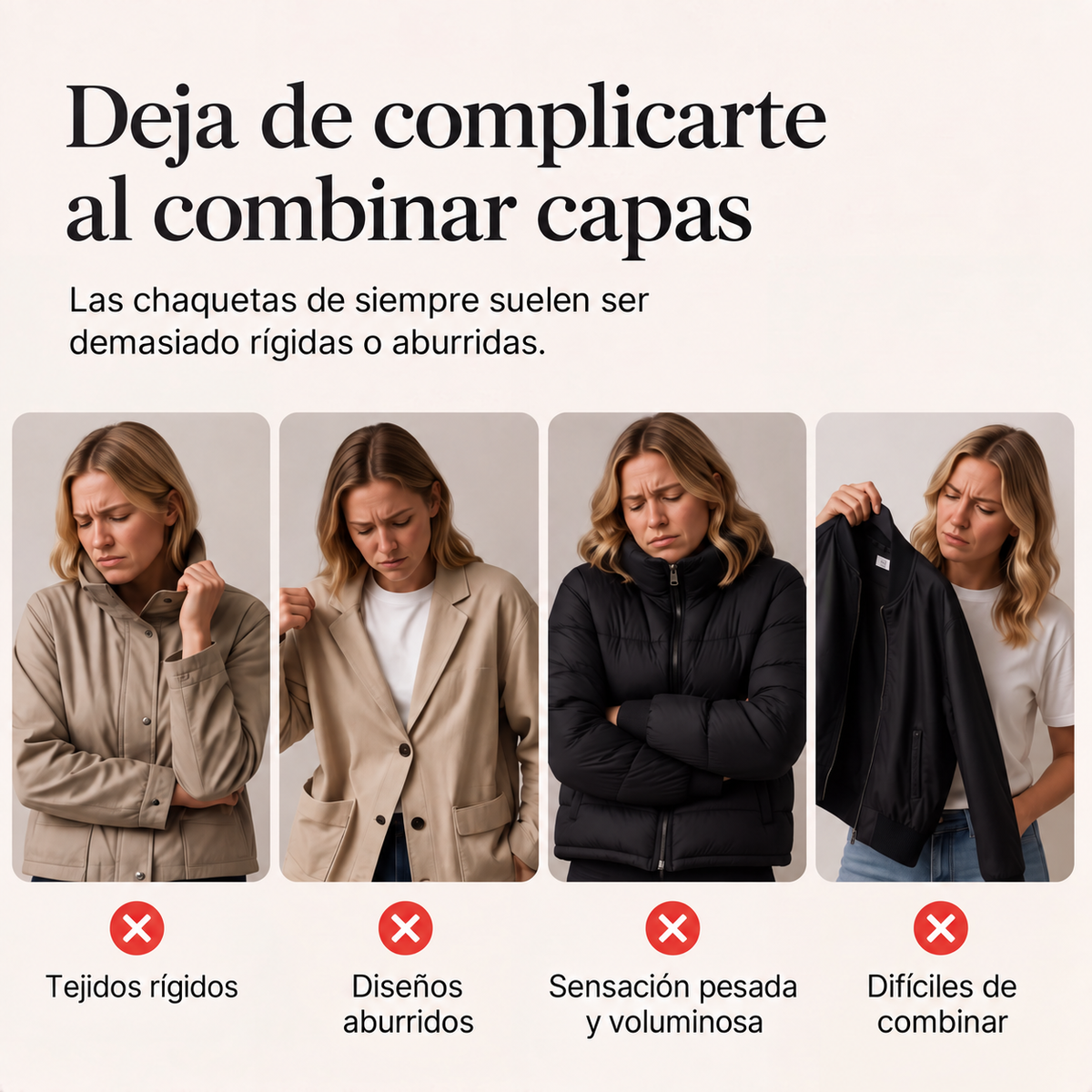 Chaqueta de punto acanalado con detalles denim